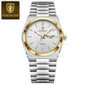 Relógio Masculino POEDAGAR Dourado - Com Data e Dia da Semana - TEESSE Casual